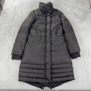 Soia & Kyo Women Size XS 80% Down 20% Feather Black Long Puffer Jacket w/o hood